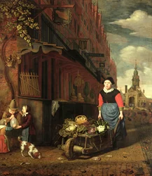 Escena de género holandés, 1668
